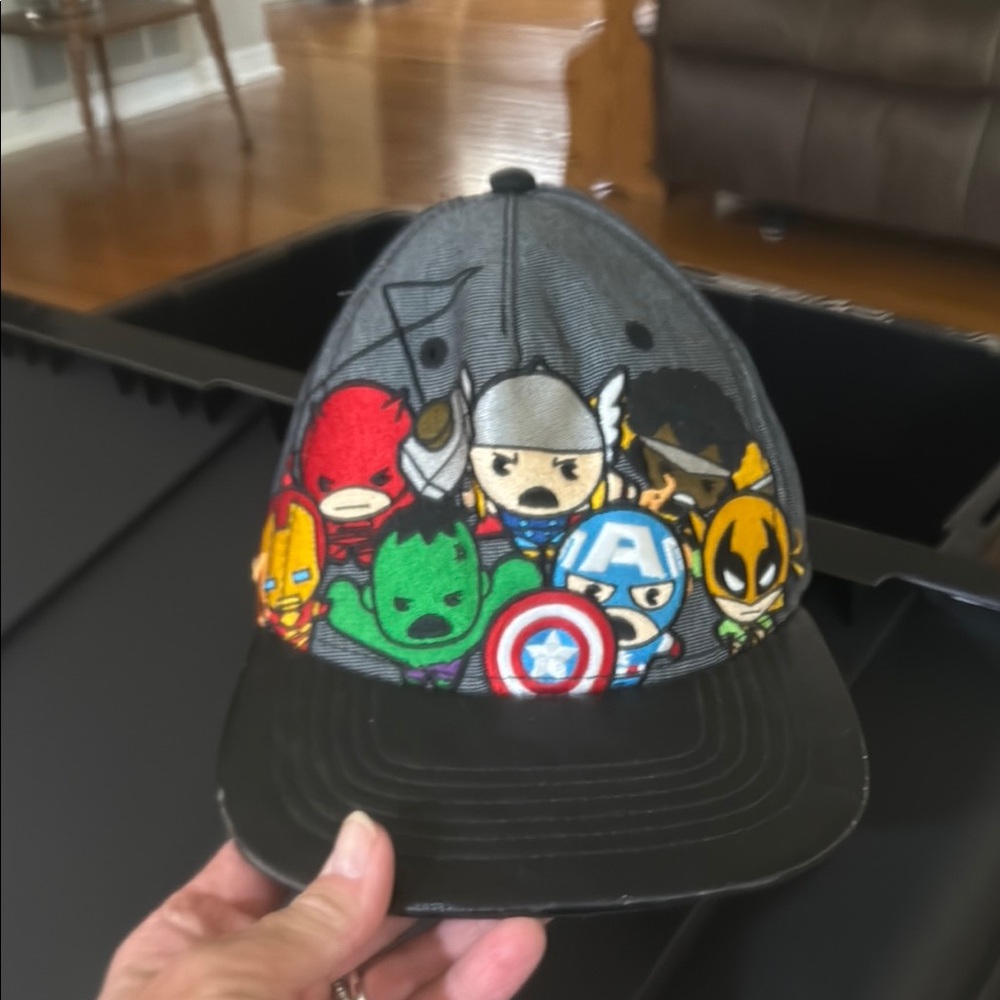 Marvel Gray and Black Avengers Hat